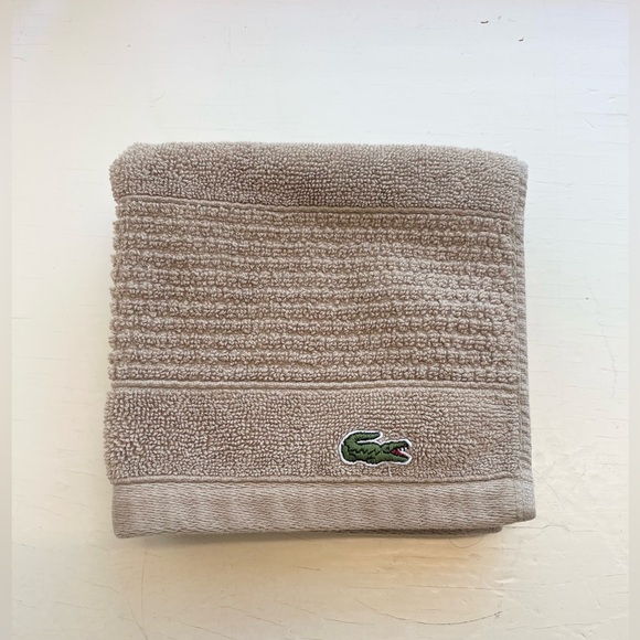 3 pc Lacoste Heritage Supima 100% Cotton Wash Cloth & Hand Towel - Picture 2 of 7